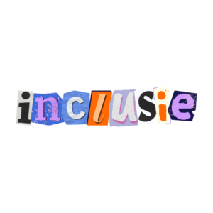 Uitgeknipte letters die zeggen: Inclusie